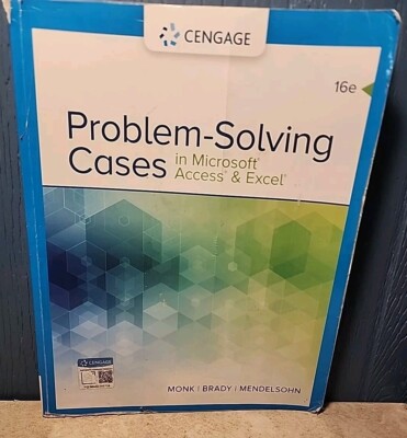 Problem Solving Cases In - Paperback, by Monk Ellen; Brady - Acceptable