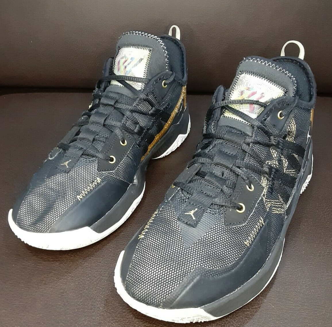 Mens Jordan One Take II 'Black Metallic Gold' Basketball