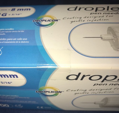 New Box 100 Sterile Droplet Disposable Diabetic Pens 31G x 5/16