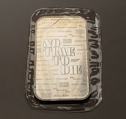 【本物保証】A145 007 NO TIME TO DIE 純銀バー 新品 1枚 1 oz .999 Silver Bar - 007 James Bond - No Time To Die - The