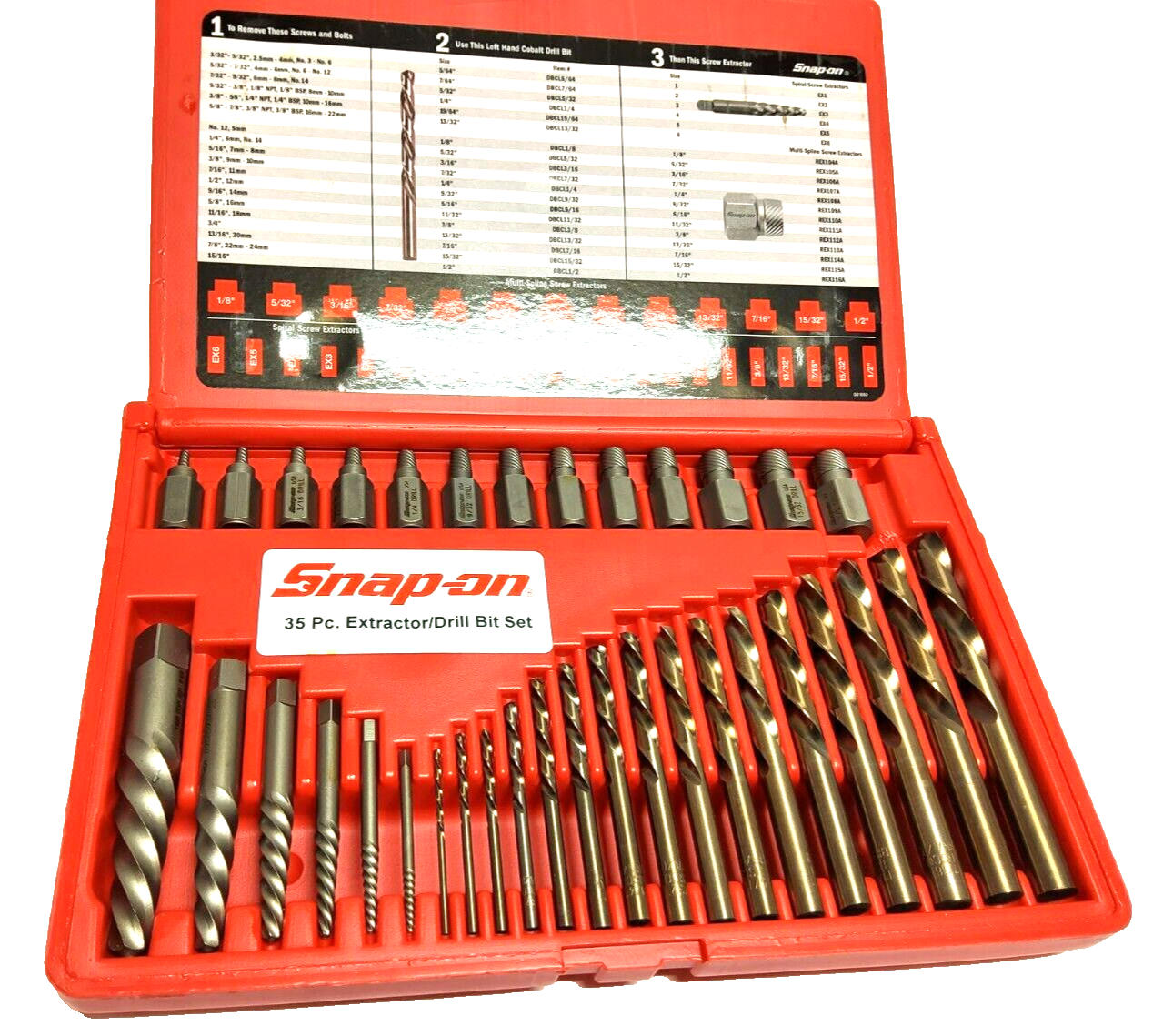 BLUE-POINT SCREW EXTRACTOR SET NO. 1020 - Incomplete Screw