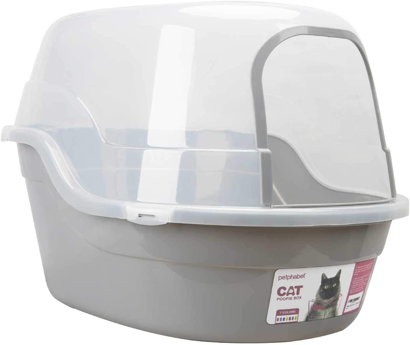 , Jumbo Hooded Cat Litter Box Holds Up To Two Small Cats Sim