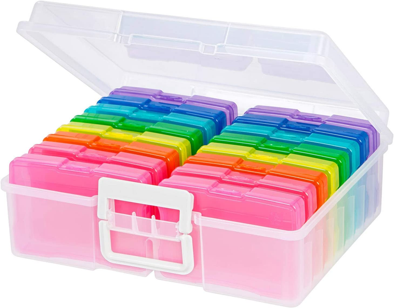 PHOTO STORAGE BOX Craft Keeper Organizer with Inner Cases Mu