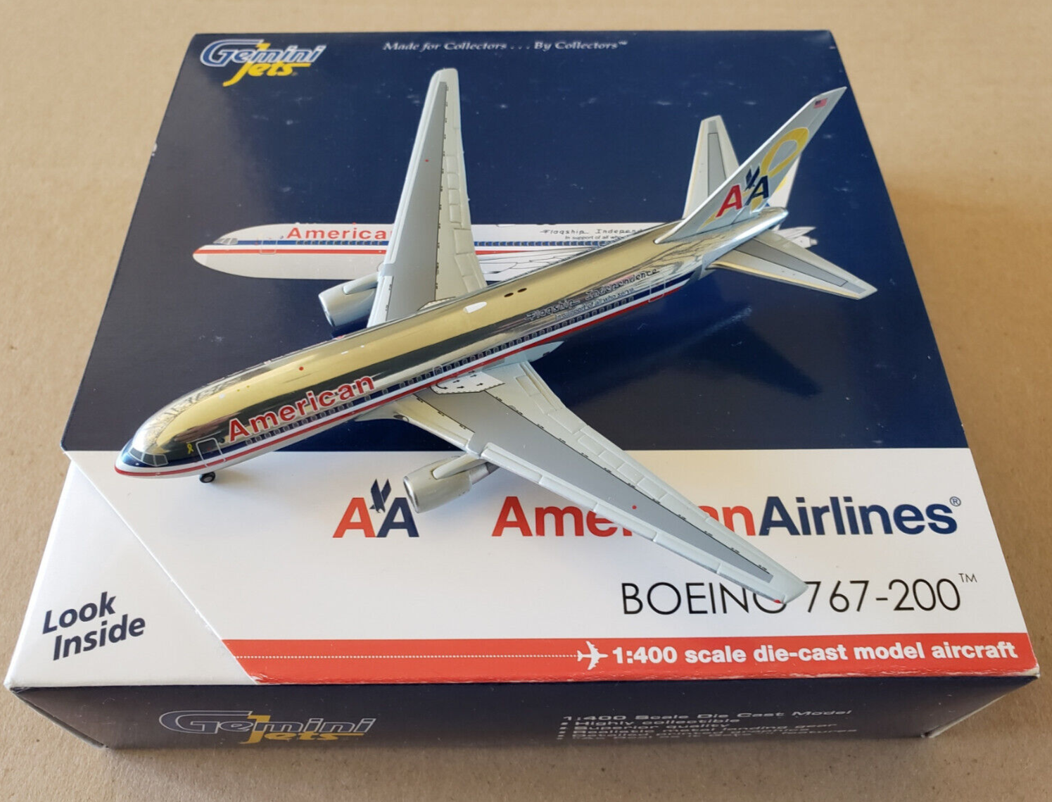 1:400 Boeing 777-200 American Airlines N777AN Polished