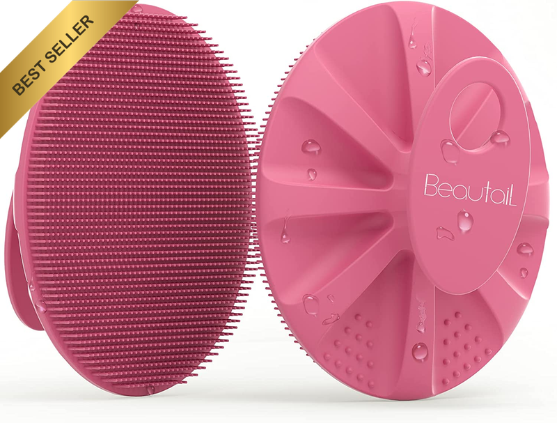Silicone Body Scrubber Shower Bath Wash Brush Gentle Exfoliating Scrub Cleansing