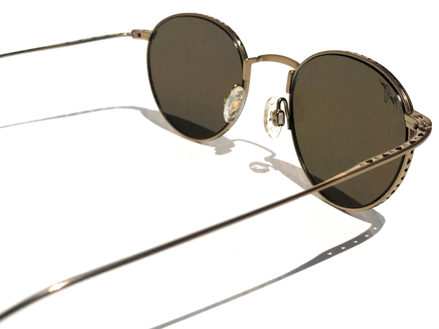 Pre-owned Maui Jim North Star Gold Titanium Polarized Bronze Lens Sunglass H757-16m