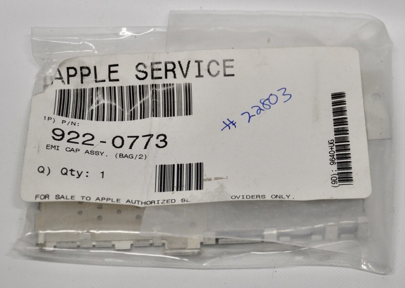 Vintage New Apple Service: 922-0773 - EMI Cap Assy. (QTY=1