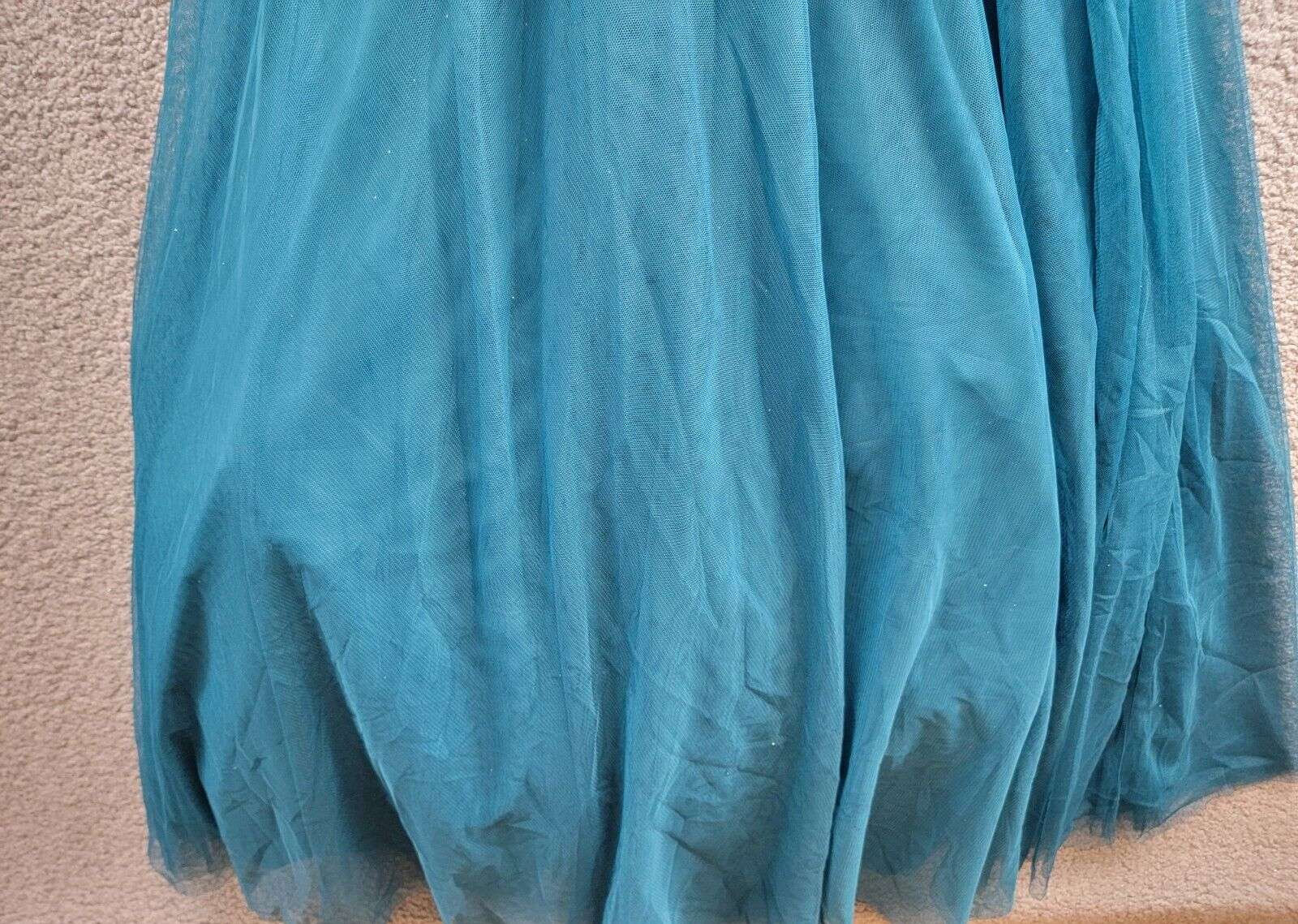 City Studio Flower-Neck Ruched Strapless Ballgown Juniors' 3/4 Teal Back Zip - Picture 11 of 15