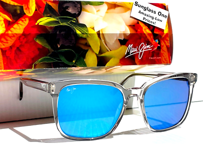 Maui Jim WESTSIDE Light Grey Crystal POLARIZED Blue GLASS lens Sunglass B803 11