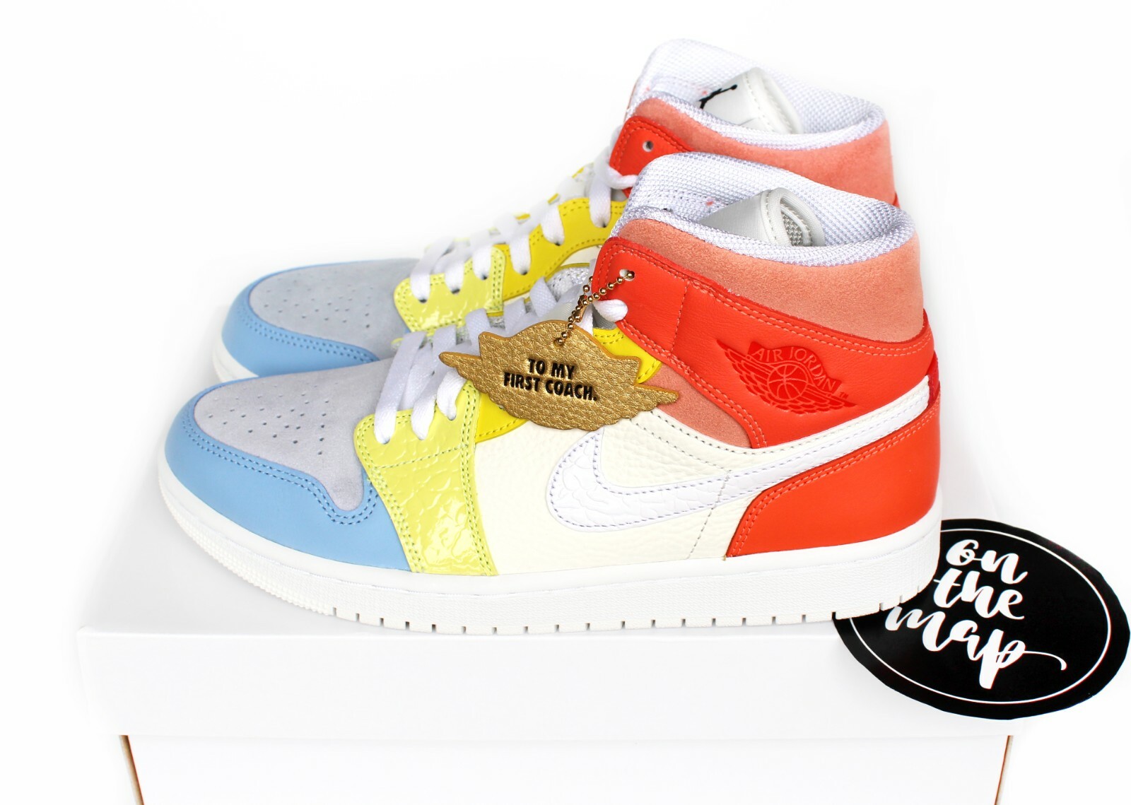 Nike Air Jordan 1 Retro Mid W To My First Coach Multi UK 3 4