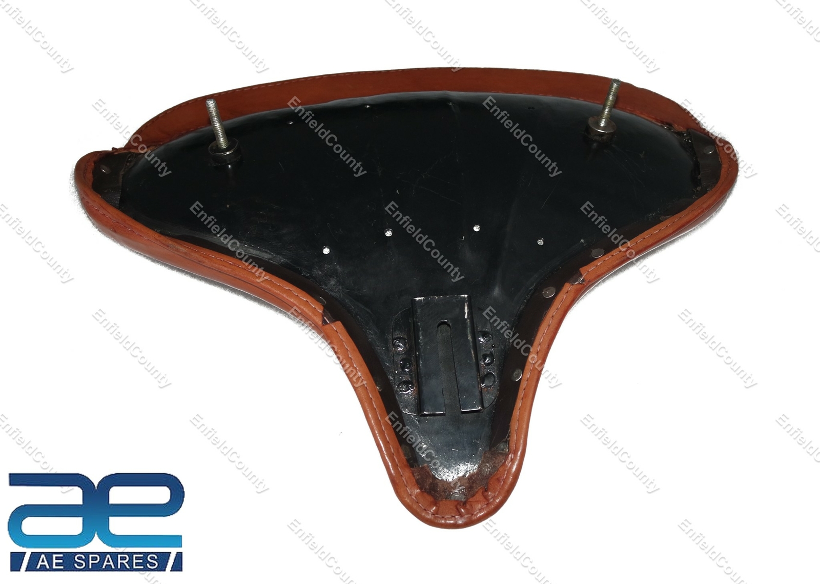 For HARLEY WLA WLC VL WL Knucklehead Brown Leather Flower carved Solo Seat 