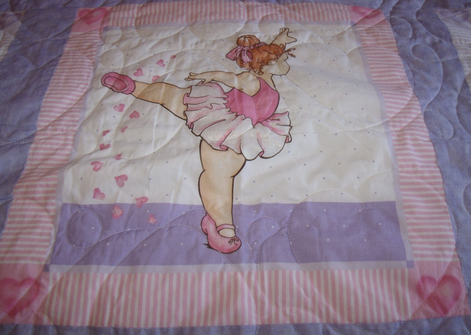toddler/twin lightweight comforter ballerina's homemade 80