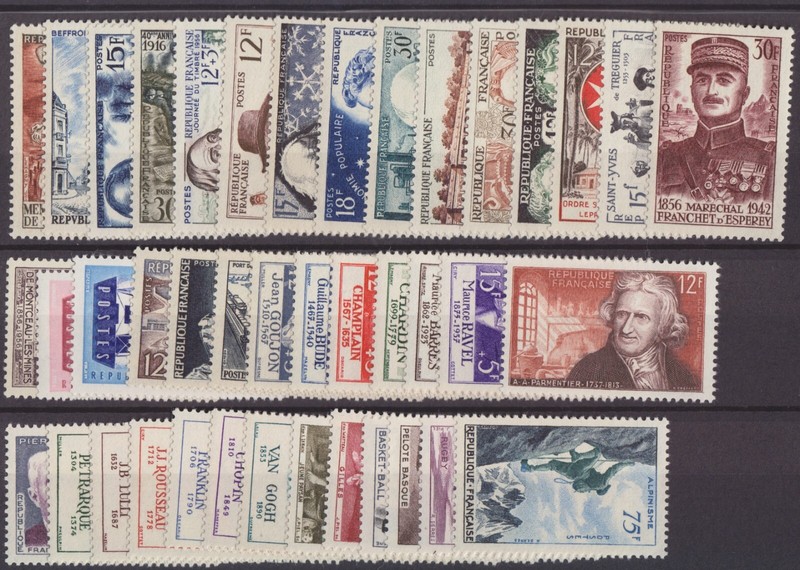 Timbres France Neufs **AnnÃE ComplÃTe 1956