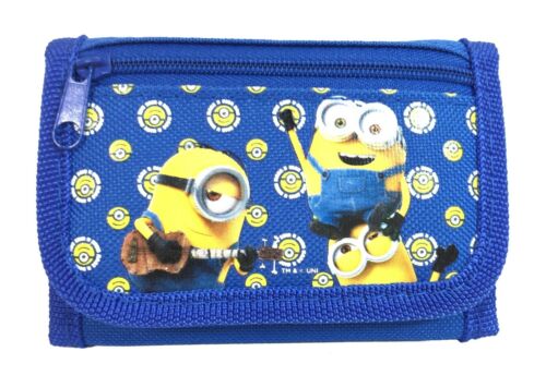 Minions Bob Kevin & Stuart Kids Tri-Fold Wallet Coin Holder Bag [Blue]
