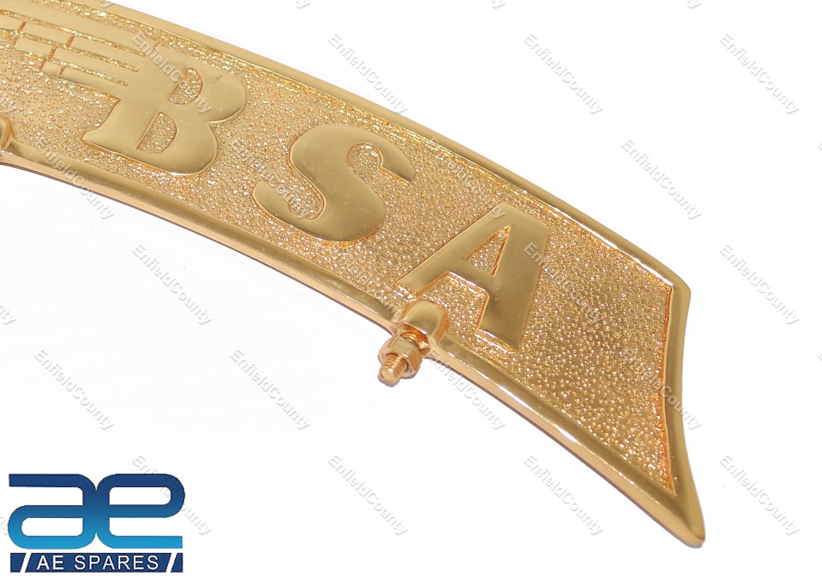 Front Mudguard Brass Number Plate BSA Embossed 