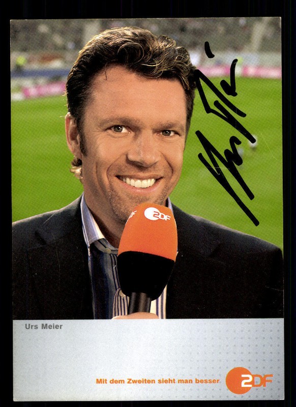 Urs Meier Zdfautogrammkarte Original Signiert # Bc 136276