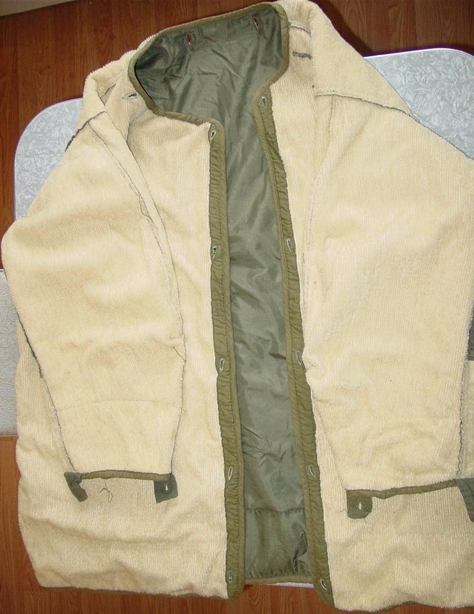 Korean War Era Military Army M1951 Fishtail Parka Liner Medium Mohair Frieze Vtg