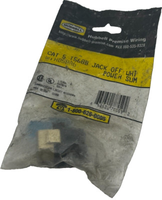 HUBBELL CAT 5 T568B JACK OFF WHT POWER SUM HD58A6 CAT5 NEW MADE IN USA
