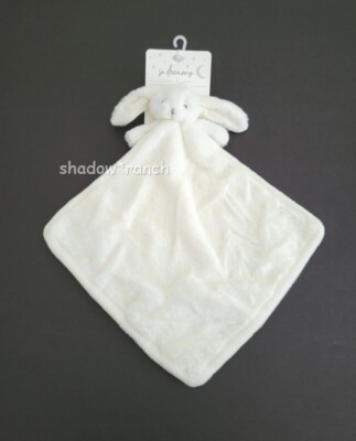 SL Home Fashions So Dreamy WHITE BUNNY Rabbit Security Blanket Thick Plush Lovey