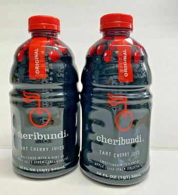 2 Cheribundi Tart Cherry Juice 32 Oz Best By 8/11/19