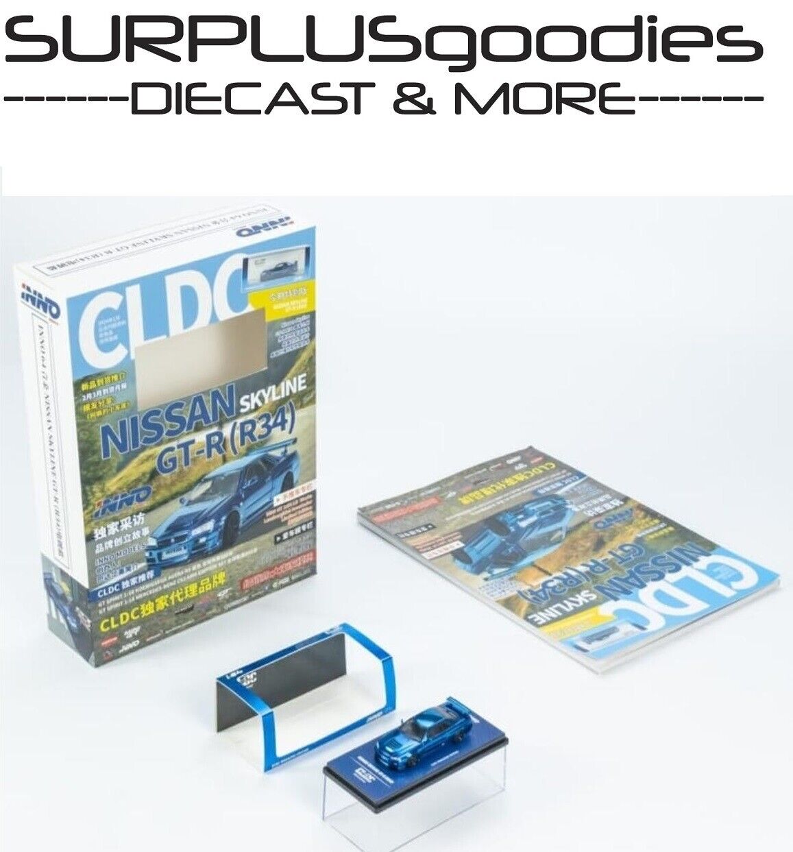 2024 INNO64 CLDC Exclusive NISSAN SKYLINE GTR (R34) Blue