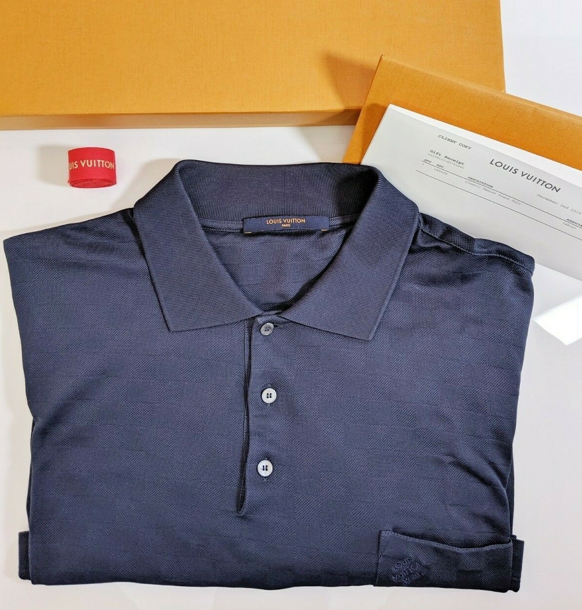 louis vuitton classic damier pique polo