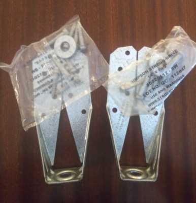 Lot of 2) Simpson Strong Tie DTT2Z Deck Tension Tie W/1.5'' SDS Screws