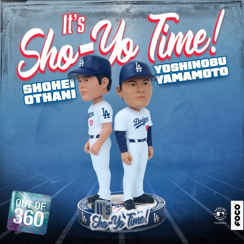 大谷翔平 OHTANI DOUBLE BOBBLEHEAD Shohei Ohtani & Yoshinobu Yamamoto Los Angeles Dodgers 2025