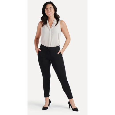 Betabrand Skinny-Leg Cigarette Dress Pant Yoga Pants Short Petite