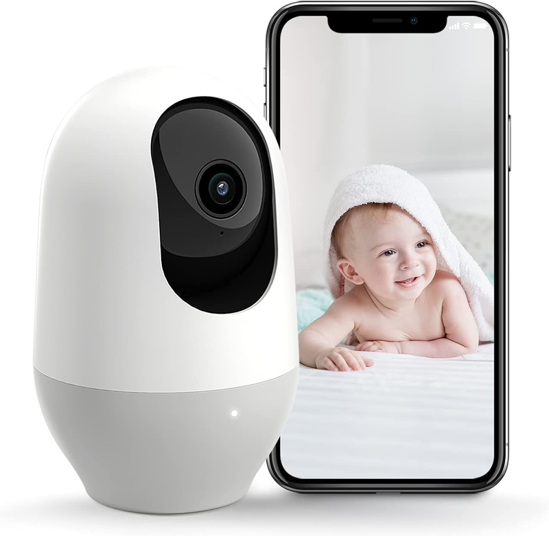 Baby Monitor, Indoor Wifi Pet Camera, 360-Degree IP Camera, 1080P Home Security