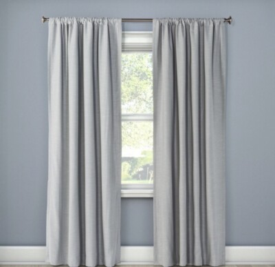 1pc 50''x108'' Blackout Henna Window Curtain Panel Grey- Project 62