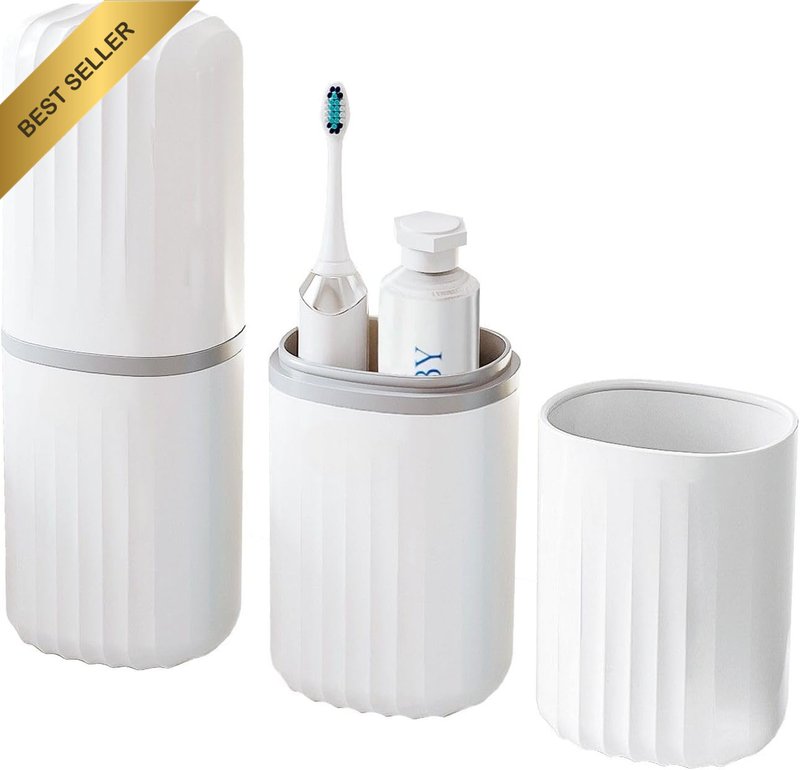 Toothbrush Travel Case, 2 in 1 Toothbrush Holder and Rinse Cup, Large Capacity T