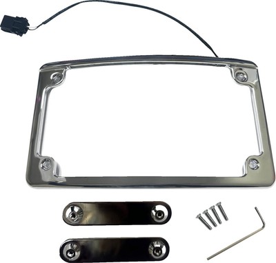 Custom Dynamics Chrome LED Lighted Radius License Plate Frame (LPF-RAD-23CVO-C)
