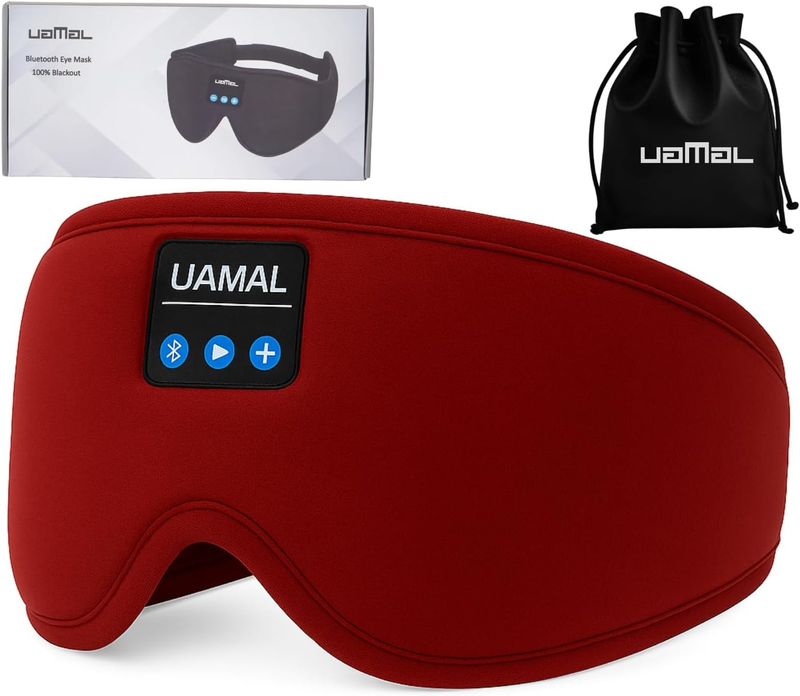 Bluetooth Sleep Mask Headphones 100% Blackout 3D Deep Eye Mask with Headphone Bl