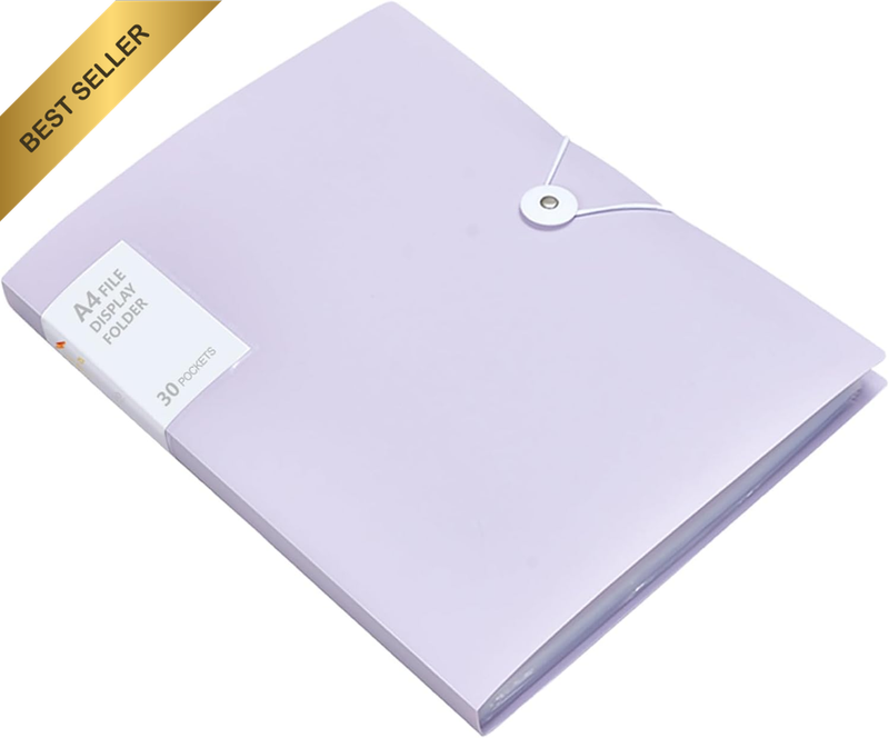 A4 File Document Folders Display Presentation Book Report Cover Clear Pockets Pa