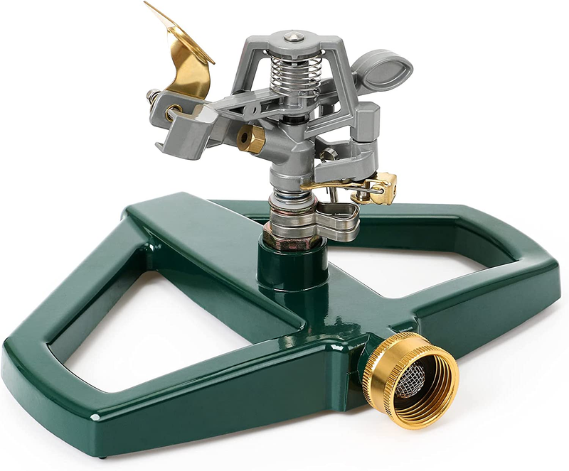 Rotating Impulse Impact Lawn Sprinkler Garden Watering System Water Grass Yard