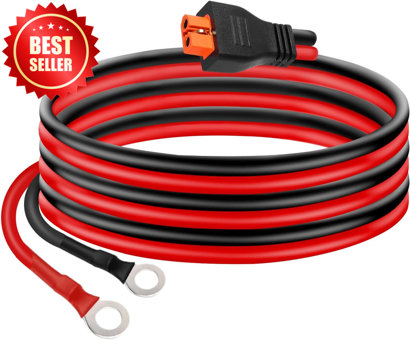 10 AWG Xt60I to O Ring Cable 10FT Heavy Duty Solar Panel Inverter US