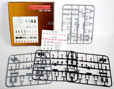 VOLLMER HO 5746 ACCESSOIRES POUR POMPIERS FIRE DECOR FERRO MINIATURE TRAIN, NEUF