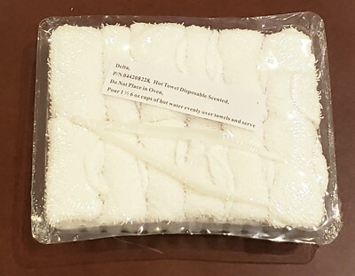 Delta Airlines Pre-scented Towel Tray tray of 12 044208228