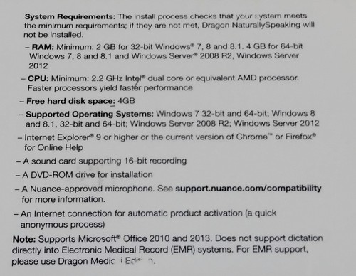 Nuance Dragon Naturally Speaking Premium Version 13 Speech Recognition Software