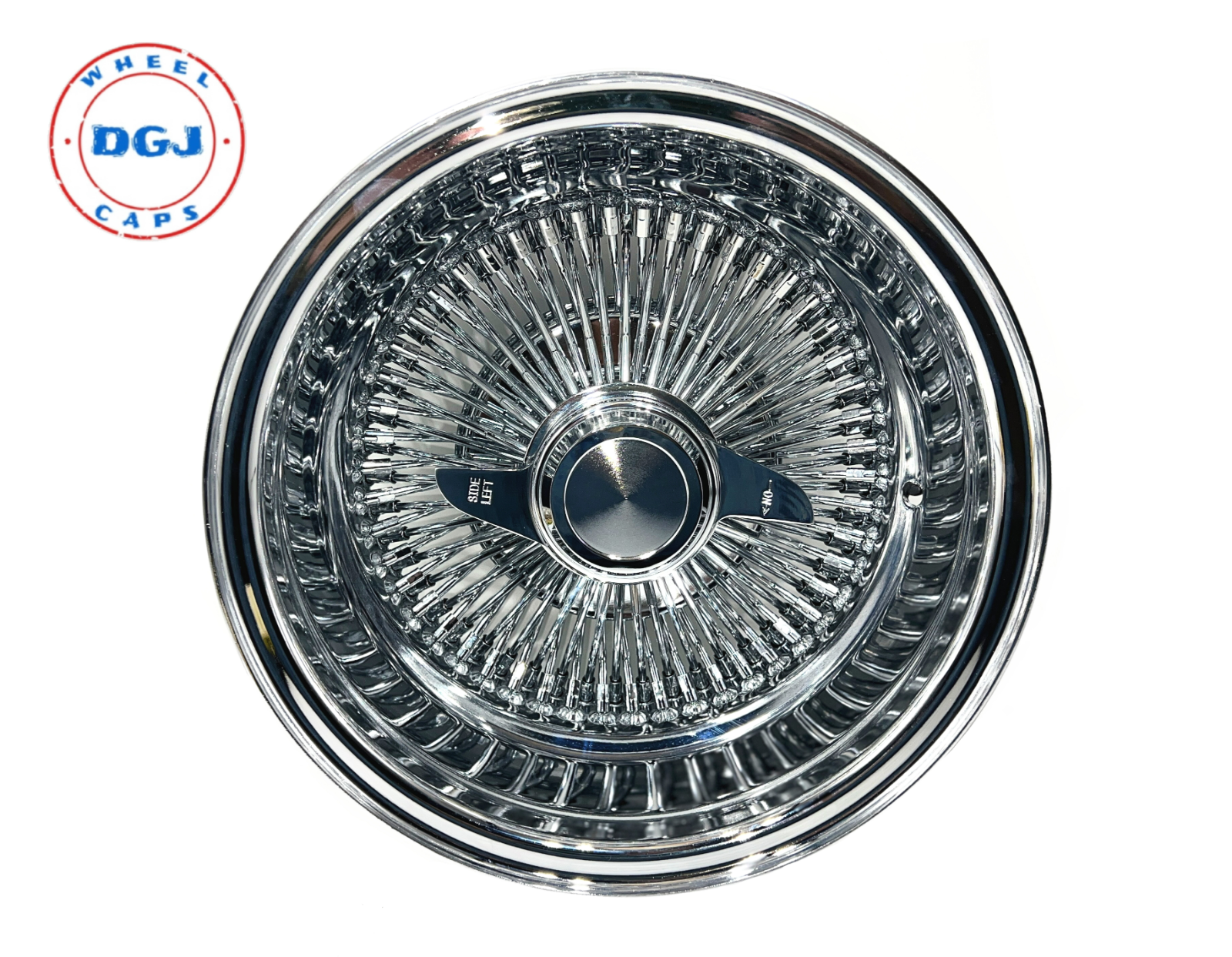 14x7 Rev 100 Spoke Straight Lace Lowrider Wire Wheels, 3 Bar