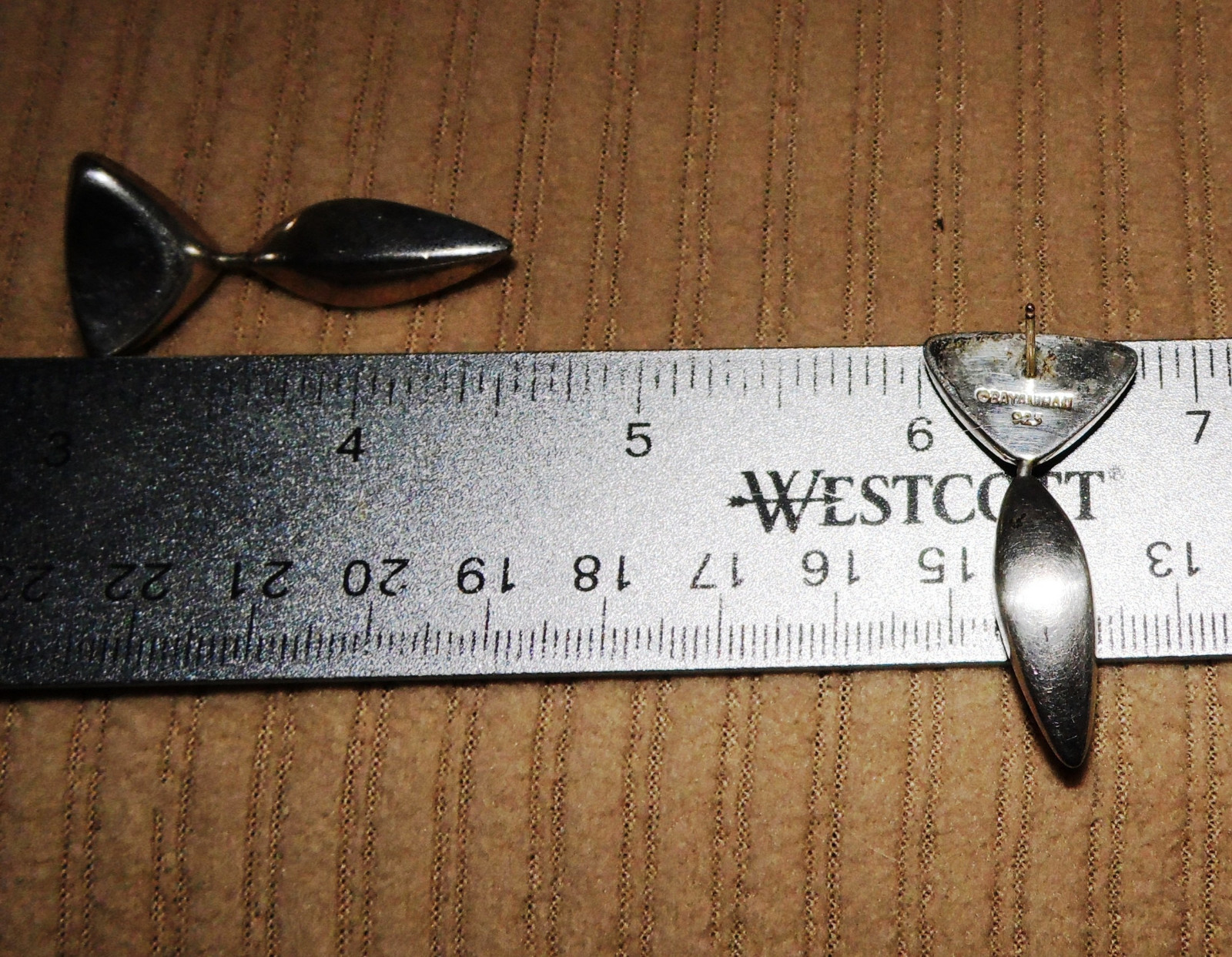 Mikal Jon Bayanihan Sterling Modernist Dangle Earrings 1.5