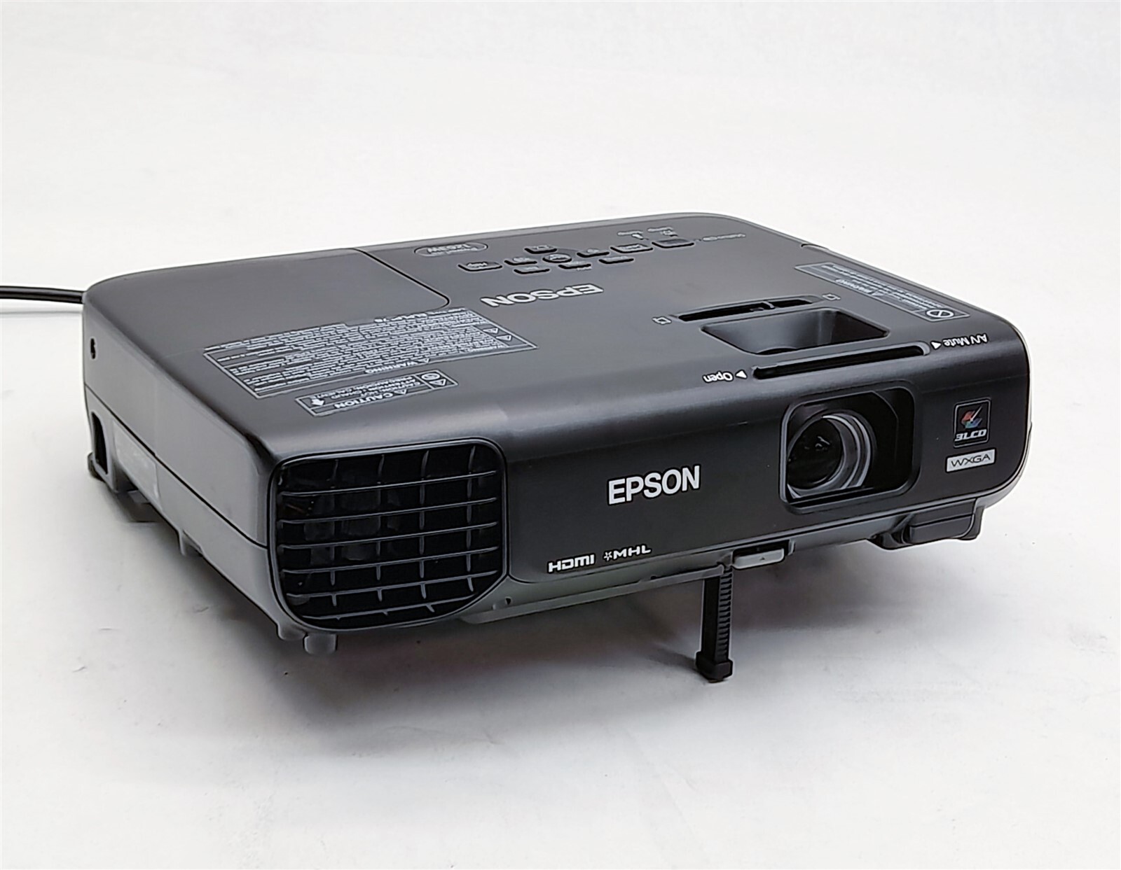 Epson PowerLite 1263W H654F 3LCD WXGA 1280x800 3000-Lumen HDMI VGA Projector