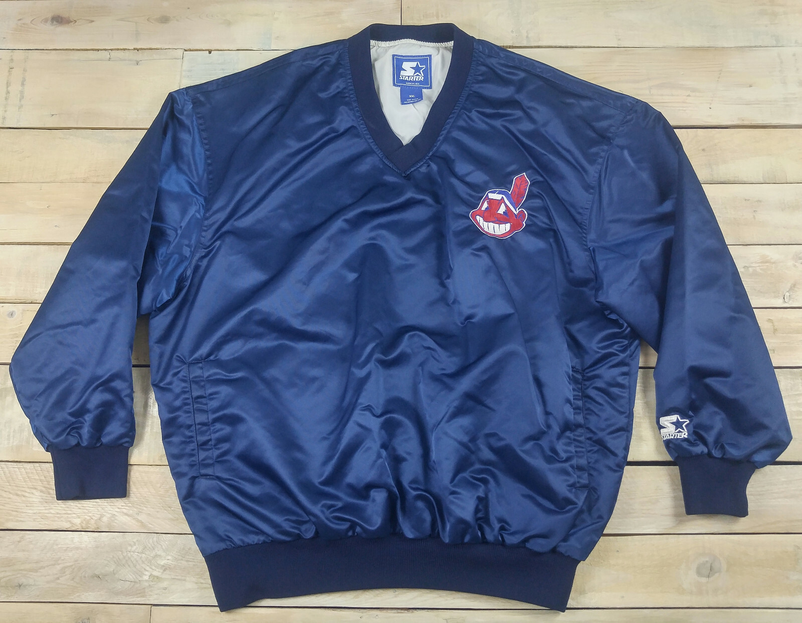 Cleveland Indians ボンバージャケット ネイビー/レッド $_57.JPG?set_id=8800005007