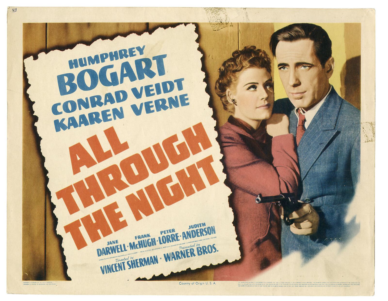 All Through The Night (1942) Crime Humphrey Bogart DVD