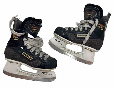 Bauer Supreme 3000 [ JR 1 D ] Power Ice Hockey Player Skates Junior Used VINTAGE