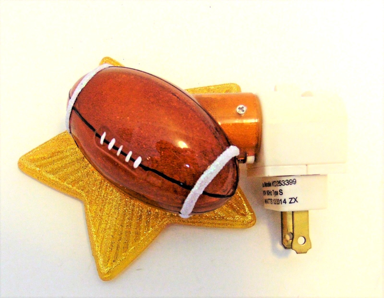 Midwest Seasons Lights in the Night Lantern Night Light Star and Football Ball