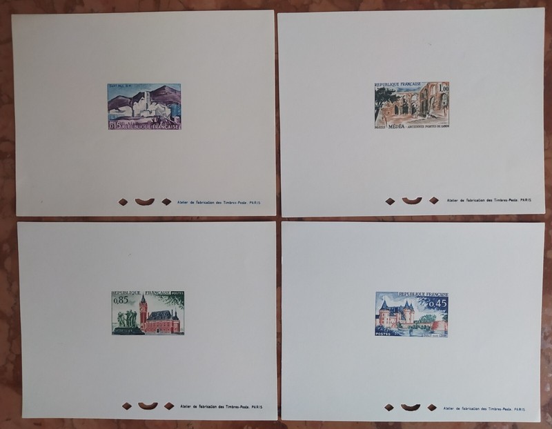 France 4 Epreuves De Luxe De 1961/1962 NÂ° 1311 1313 1316 1318 Lot 6