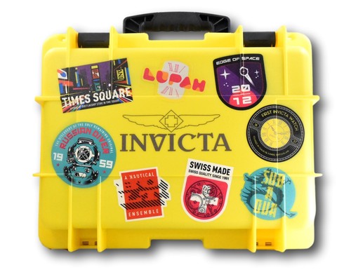 Pre-owned Invicta Coalition Men's 64mm Abalone Dial Watch With 3 Slot Collector Case 35977