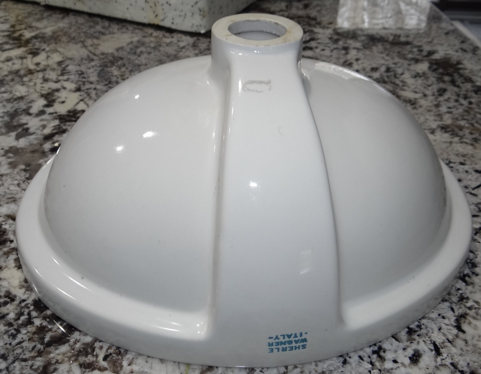 Sherle Wagner Undermount Sink Pink Ming Flower Blossom Italy Porcelain Vtg NICE!